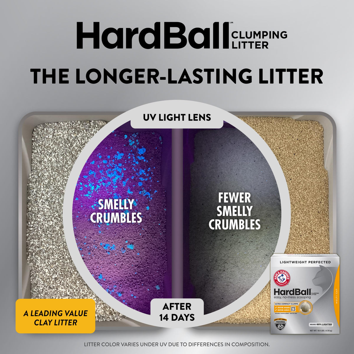 ARM & HAMMER HardBall Clumping Cat Litter, Garden Bloom, 14.5 Lbs