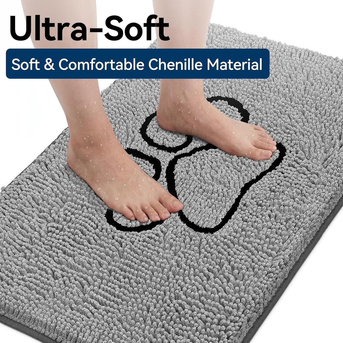 Super Absorbent Dog Door Mat, 30"*20" Anti Slip Mat for Muddy Paws