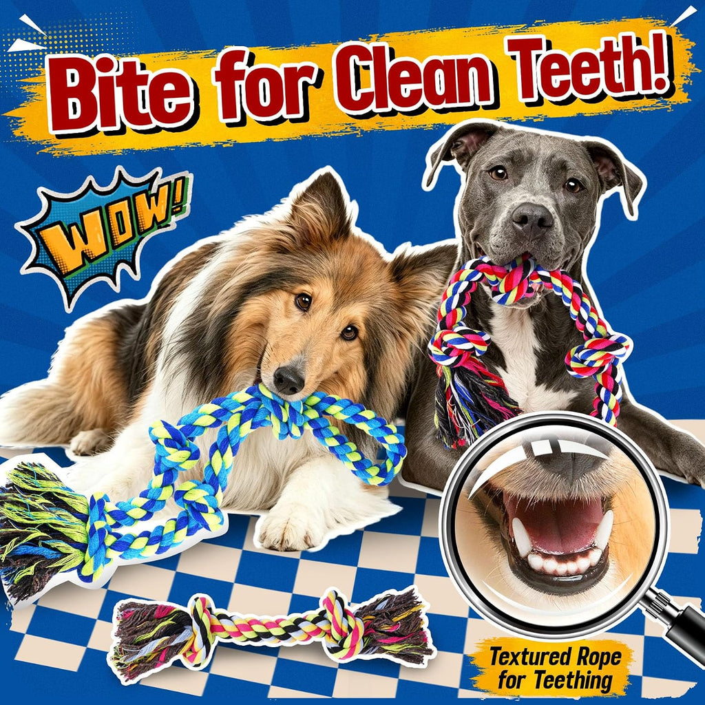 Forfon Tough & Strong Dog Rope Toy for Aggressive Chewers