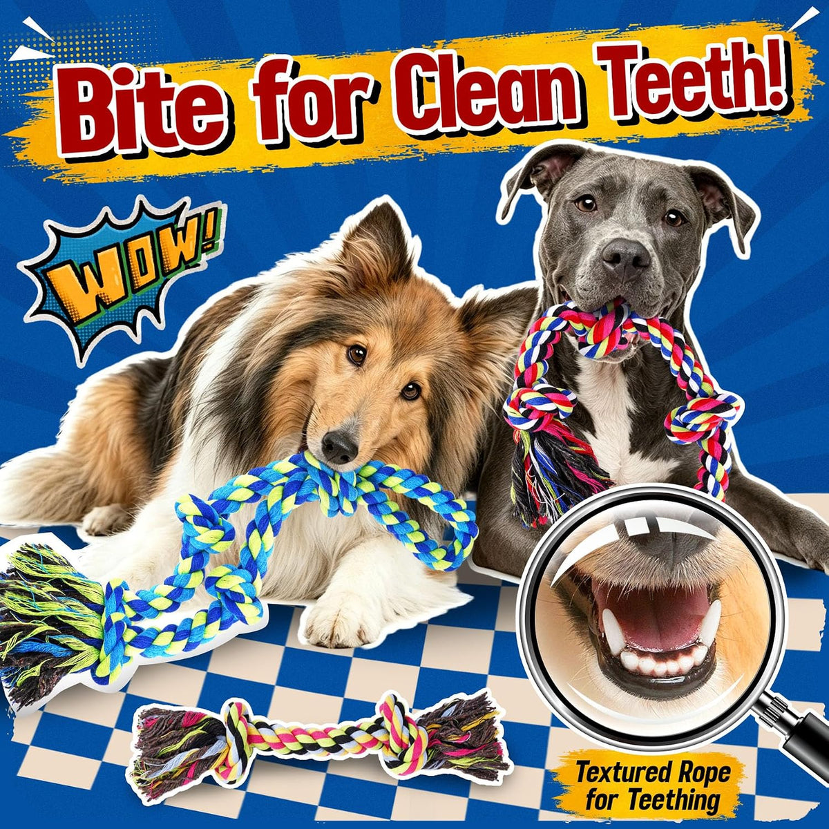 Forfon Tough & Strong Dog Rope Toy for Aggressive Chewers