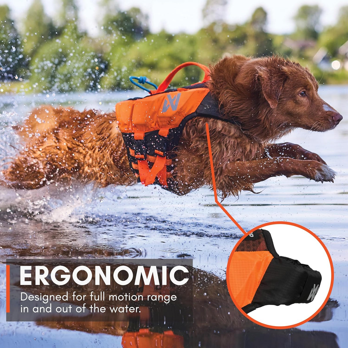 Non-stop dogwear Protector Life Jacket, Innovative Dog Life Jacket, Breathable Dog Swimming Vest with Ergonomic Design f