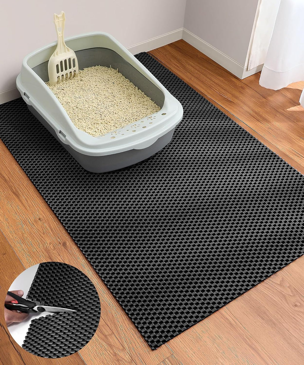 Cat Litter Mat - Cut to Fit Any Place, 35"x23" Litter Trapping Mat