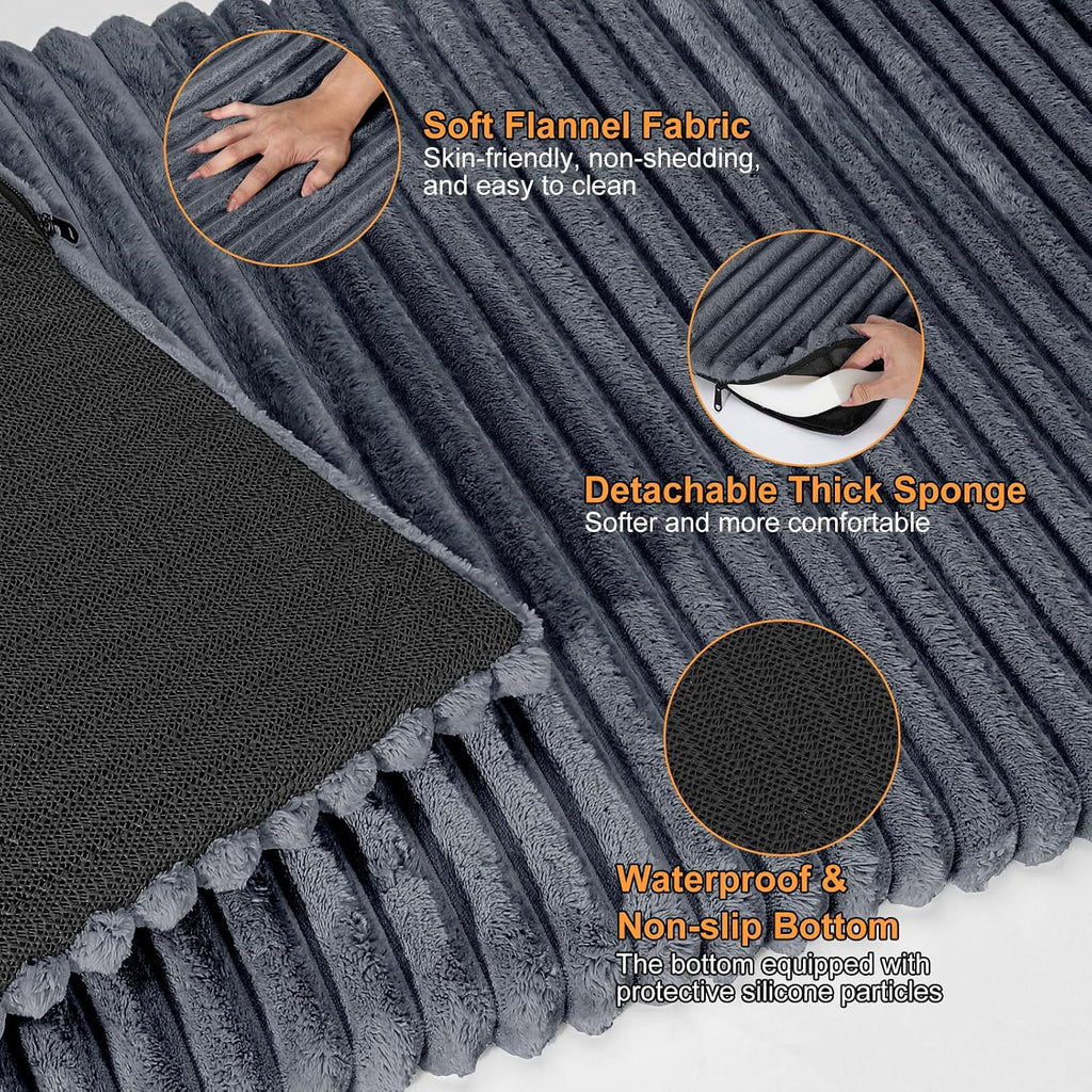 FURTIME Backseat Pet Bed Mat, Non-Slip Washable Dog Bed for Car Back Seat