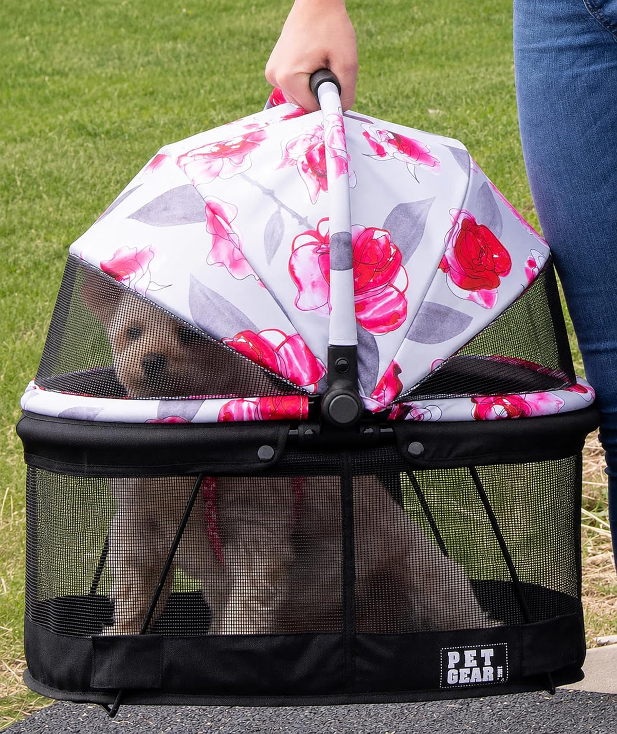 Pet Gear No-Zip View 360 Pet Carrier & Car Seat, Lava, 20"