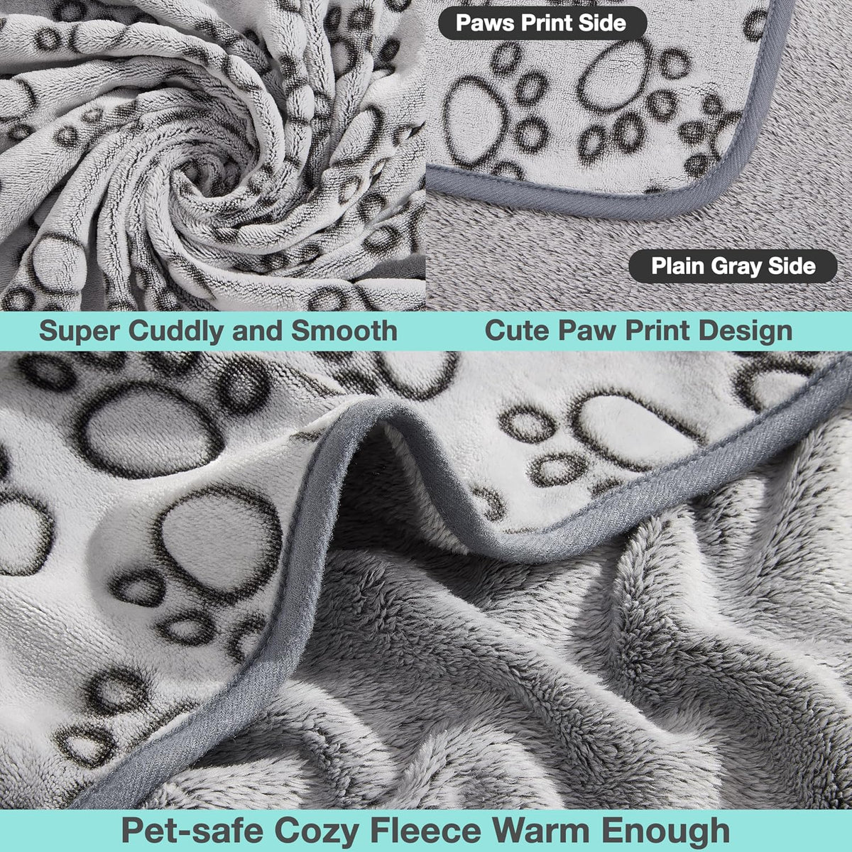 Stuffed® Premium Soft Dog Blanket Washable, 40"x32" Cat Blanket for Indoor Cats Large Medium Small Dog Puppy Essentials 