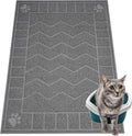 Cat Litter Box Mat, 35" x 24" Large Waterproof Litter Trapping Mat