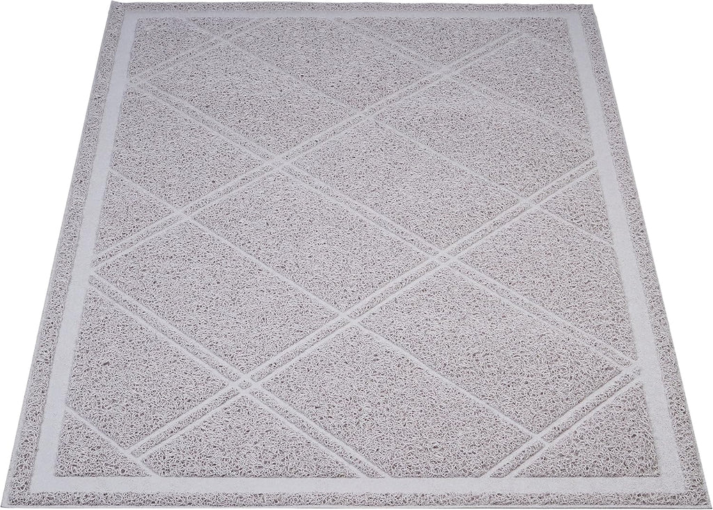 Amazon Basics Less-Mess Litter Trapping Cat Litter Box Mat, Soft on Kitty Paws, Waterproof, Scatter Control, 24" x 35", 