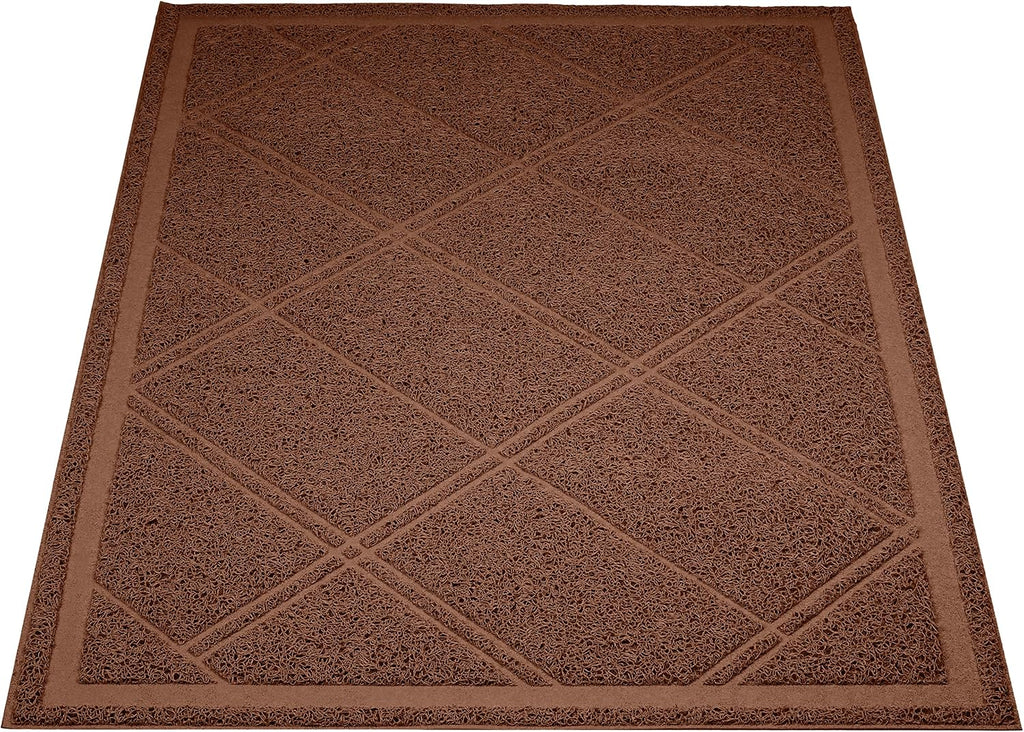 Amazon Basics Less-Mess Litter Trapping Cat Litter Box Mat, Soft on Kitty Paws, Waterproof, Scatter Control, 24" x 35", 