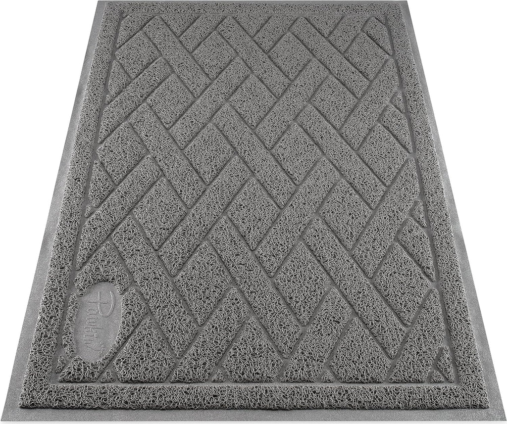 Pawkin Cat Litter Mat, Patented Design with Litter Lock Mesh, Extra Large, Durable, Easy to Clean, Soft, Fits Under Litt