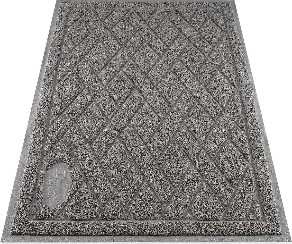 Pawkin Cat Litter Mat, Patented Design with Litter Lock Mesh, Extra Large, Durable, Easy to Clean, Soft, Fits Under Litt